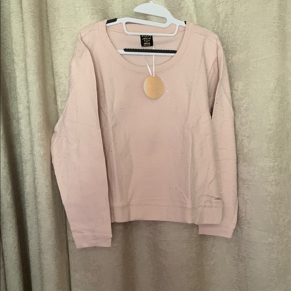 Laila Ali Pink Long Sleeve Athletic Top Medium